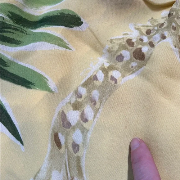 C.A. Sport 100% Silk Safari Jungle Print Pull On Pants Fully Lined Size Small - Picture 8 of 9